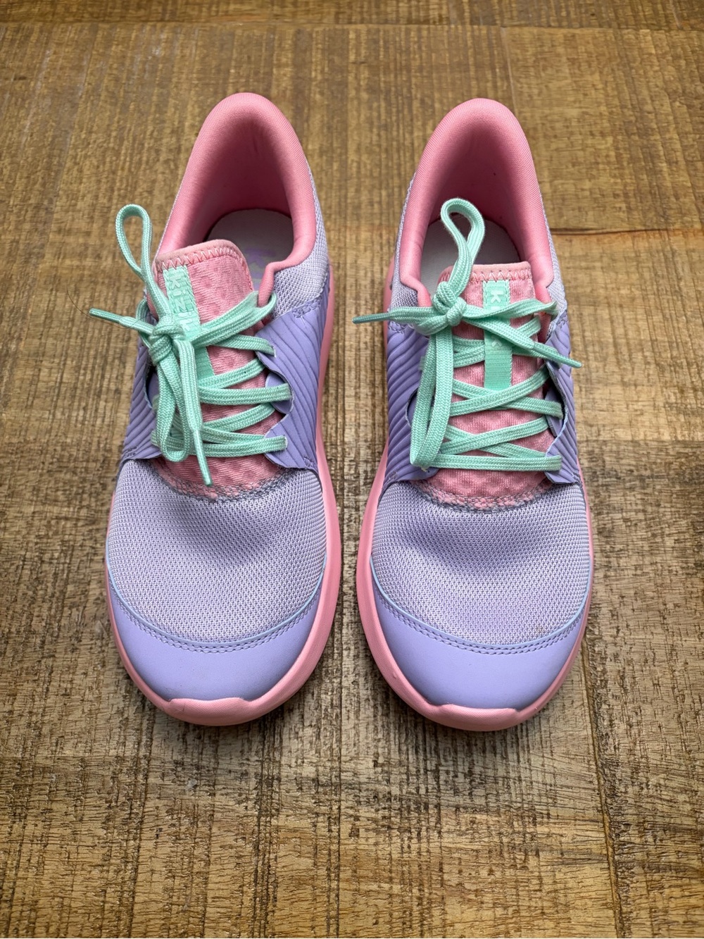 Girls' Pastel Mesh Sneakers in Pink, Lavender & Mint Hands Free!